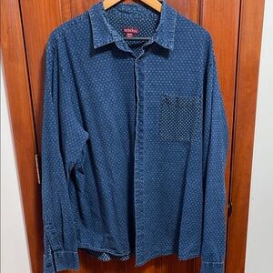 Merona Men's Casual Navy Button Down Shirt